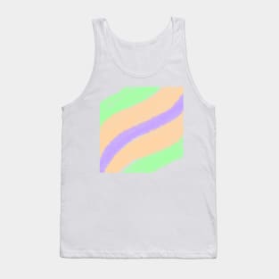 Green orange purple pastel art Tank Top